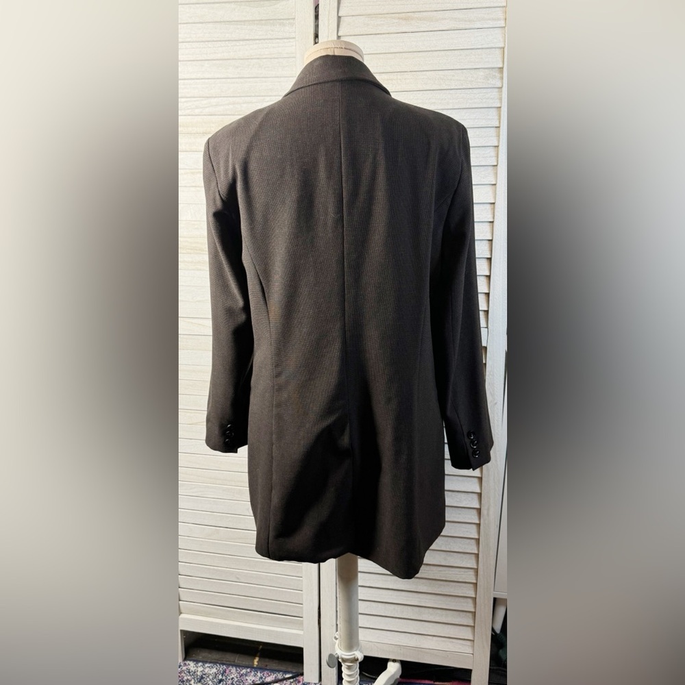 Rachel Zoe Double Breasted Blazer Brown Tailored Office Chic Jacket Size M - Picture 5 of 12